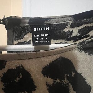 Black and grey leopard dress